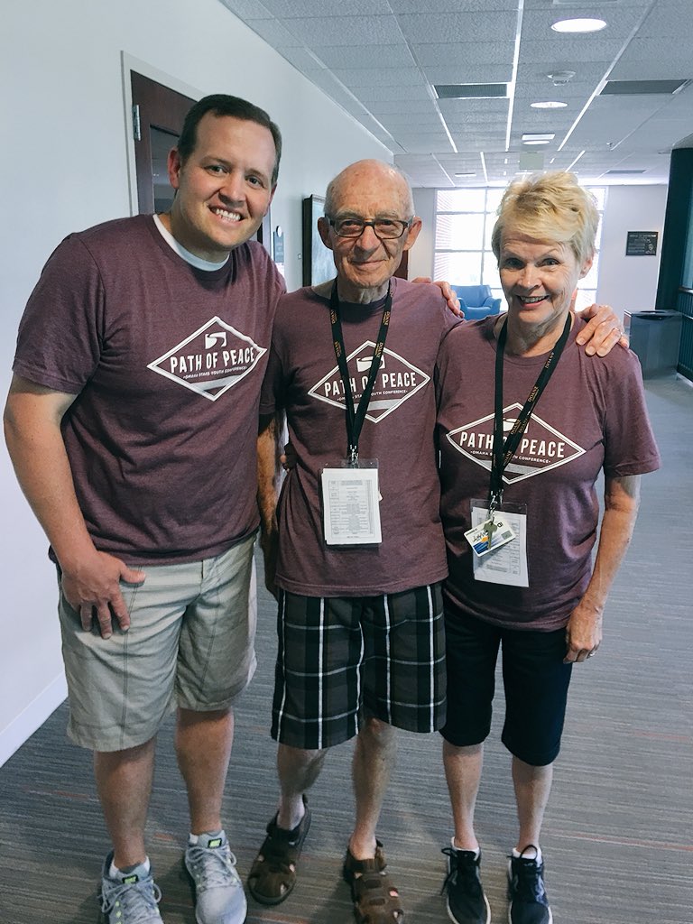 hankrsmith's tweet photo. My friends, this is Wes &amp; Emmy Montgomery. I met them last week while speaking at a youth conference in Nebraska.

Wes is 88 years old...
.
.
.
and is the Young Men’s President in his ward!

He’s going to turn 89 while on a 26 mile hike with the YM next month in Wyoming. Amazing! https://t.co/AGtWFfL5hj