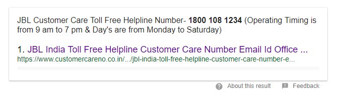 jbl service customer care