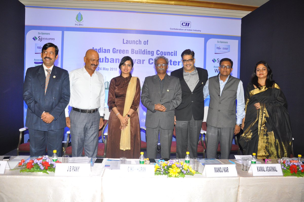 IGBConline's tweet photo. @IGBConline launched its 24th Chapter on 24th May, 2018 at #Bhubaneswar  India.
Mr. J.B.Pany, Past Chairman, @FollowCII #Odisha State Council &amp; M.D #RadiantTelematics said “A green building does not essentially mean how many trees you plant in it. https://t.co/Yq1UhGSrv5