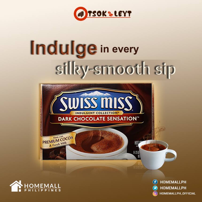 HomeMallPH's tweet photo. Chocolate drink has been proven to be a great source of essential  nutrition necessary after a workout or a long day.  Visit https://t.co/d41vUidTsC to purchase this Swiss Miss chocolate drink.

#SwissMiss #ChocolateDrinks #Tsokoleyt #HomeMallPH https://t.co/0zKoD74NnV