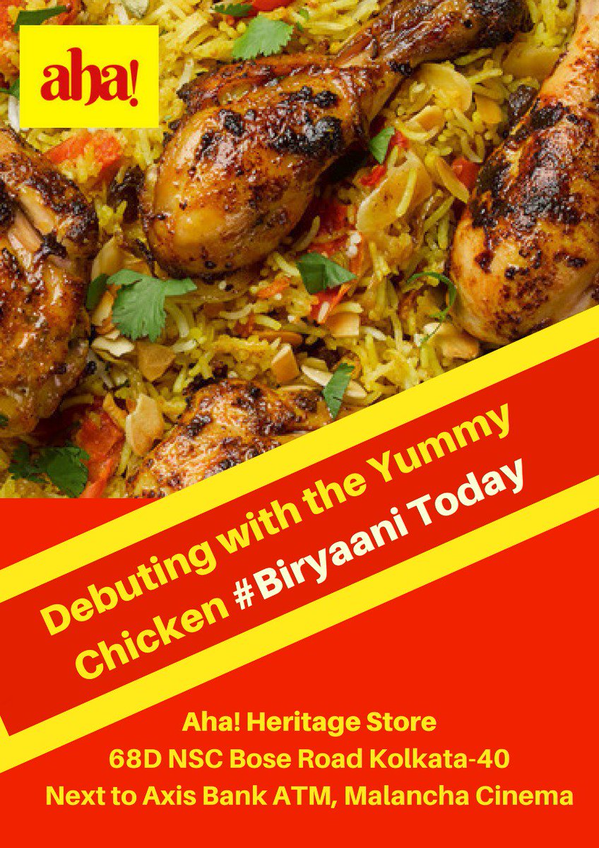 ahabiryaani's tweet image. Welcome! #Aha! Opens Its first store today from 12 PM. Our Heritage Store is now open for Business...Taste the best Authentic, Hygienic and Appetizing #Chicken, Aloo and Egg #Biryani #LoveWhatYouEat #EatWhatYouLove