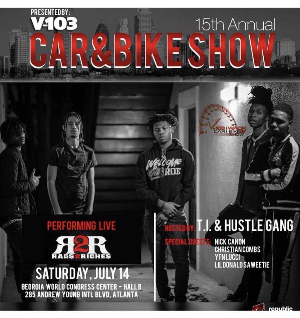 R2RTYDRE's tweet image. Come fw us at the V-103 Car &amp;amp; Bike show 💫🔥💥 #R2R #BlockEnt #UniversalRepublicRecords