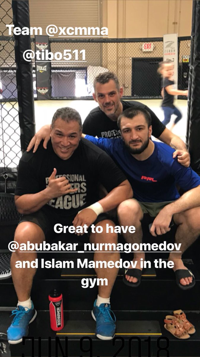 Great to have #PFL fighters <a href="/NurmagomedovMMA/">AbubakarNurmagomedov</a> and Islam Mamedov in the gym. Team @Xtreme_Couture  <a href="/tibo511/">Tibor Nagy</a> <a href="/ProFightLeague/">PFL now @PFLMMA</a>