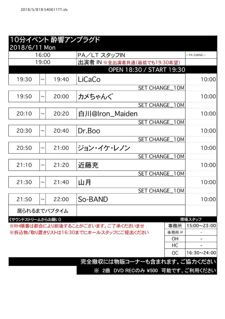 SoBAND_'s tweet photo. 【今夜はサンスト！】
久々に出演します。

6/11(月)今夜！
Sound Stream sakura
「酔狂アンプラグド」
19:30スタート

我々So-BANDは21:50から10分間！
ですが、全組見るべし！ https://t.co/EFMj9GWoeX