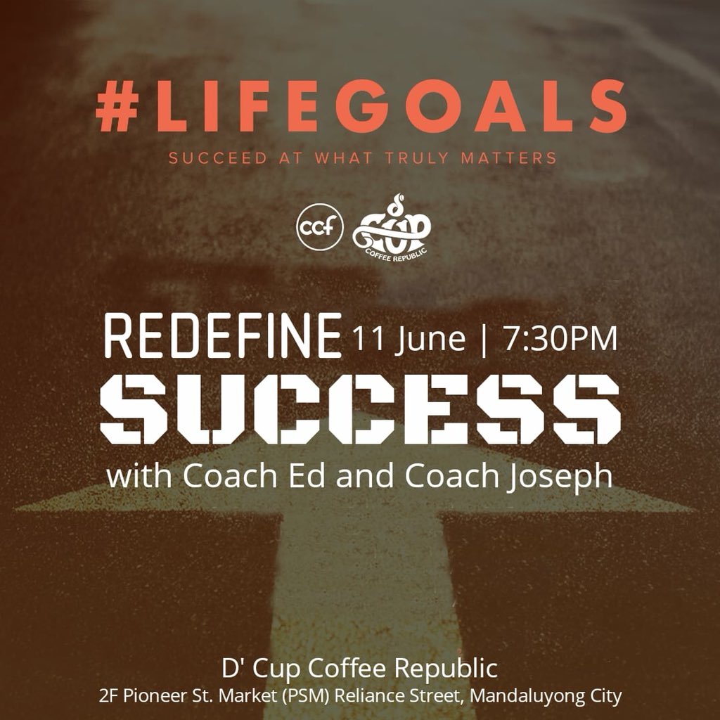 DCupPH's tweet photo. Join Coach Ed and Coach Joseph tonight, 7:30pm as they talk about “Redefine Success” 
For more informations call 09175861661

#BeInspiredBeTransformed 
#CareerBrewMonday https://t.co/lTDbf34kRS