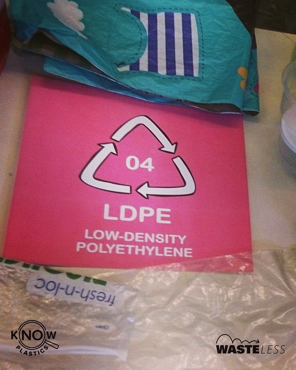 WasteLessIndia's tweet photo. #kNOwPLASTICS #Education #WasteLessIndia
Soft & flexible plastics used for #foodpackaging & #Ziplocs - #LDPE - Resin Code #4. Its safer #plastic.However, beware for the #chemicals in its #additives – they are #EndocrineDisruptors (#EDC) &can leak into #fooditems stored into them https://t.co/1rSQA3kVp8