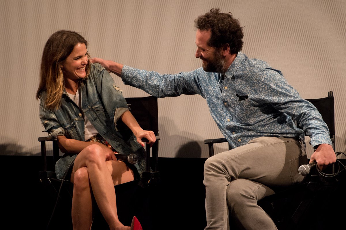 SeeArgh's tweet photo. #KeriRussell and @MatthewRhys channeled a bit of their inner Philip and Elizabeth Jennings at the excellent #TheAmericans panel today at #ATXTVs7. https://t.co/iX3puMDa67