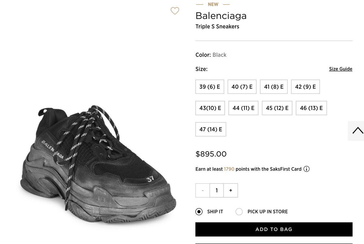 balenciaga triple s saks