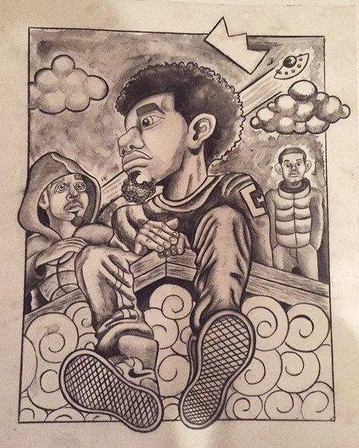 Reposting @coachmancreations (IG)
@realcoleworld 👑 || DM for a Print 😇 || #Jcole #hiphop #nc #dreamville #coachmancreations #creativeculture #art #printmaking  #caricature #portrait