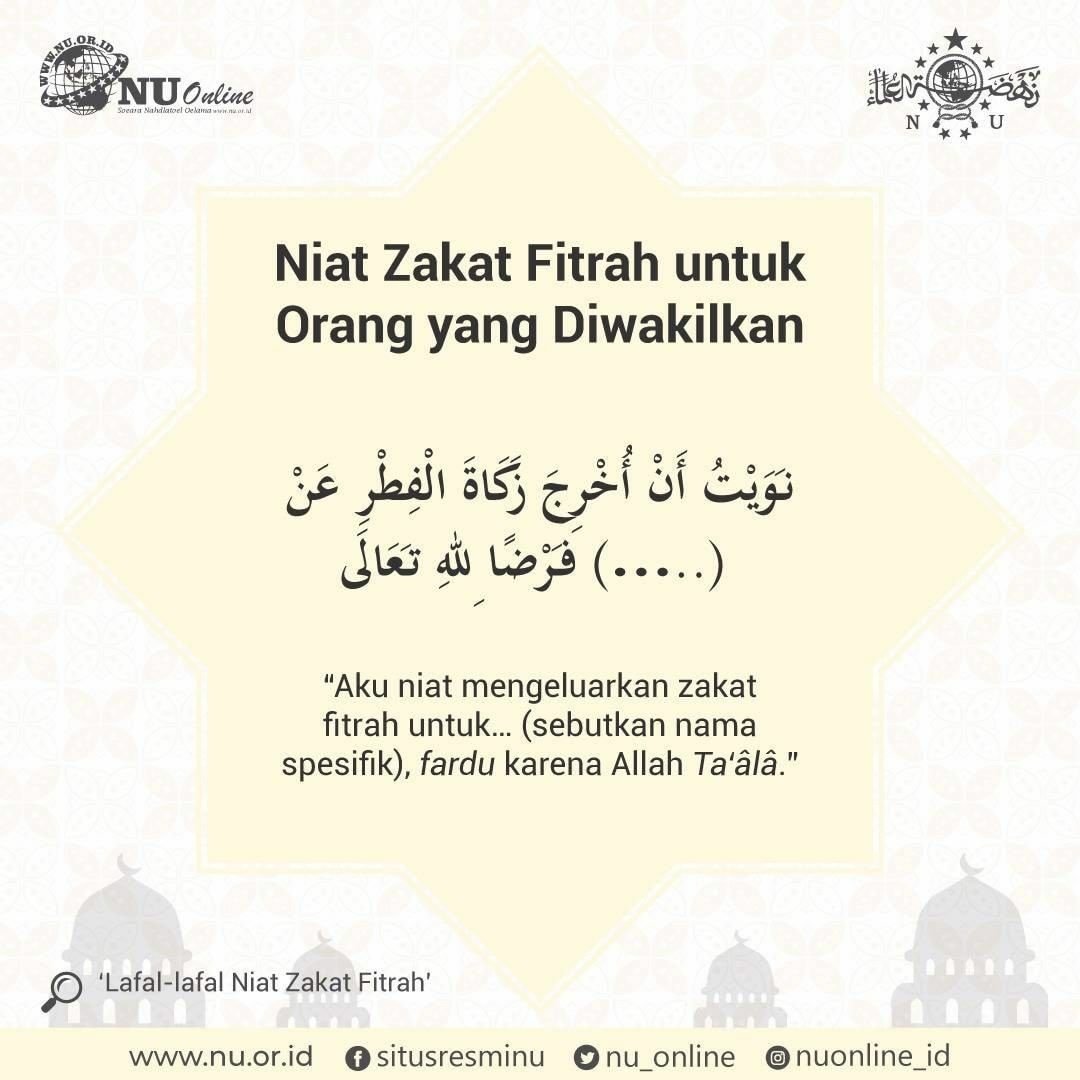 Niat Zakat Fitrah Keluarga Celoteh Bijak