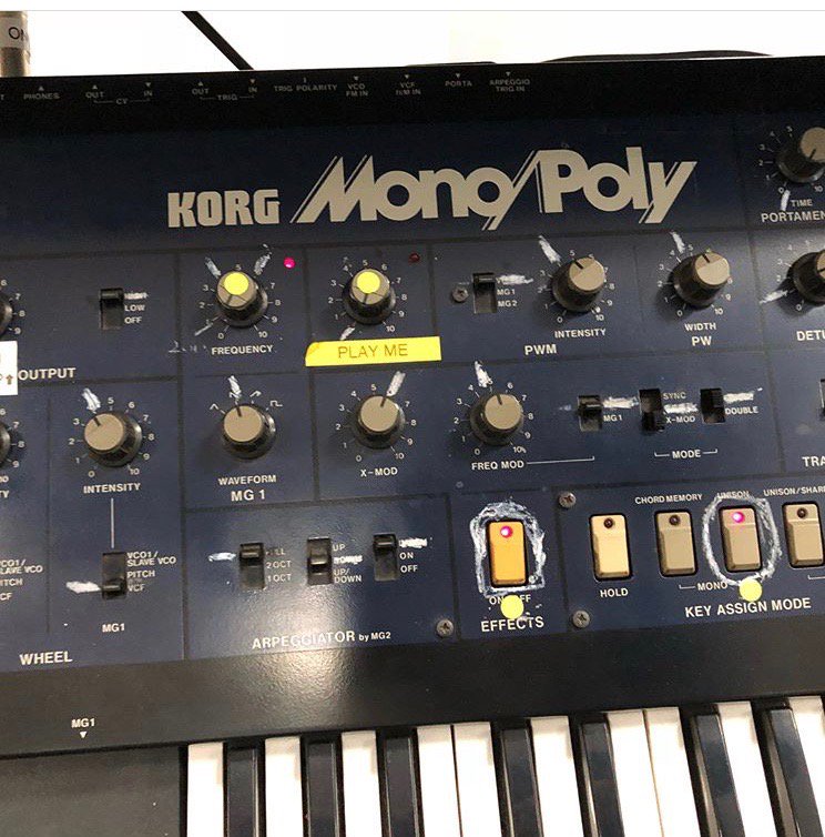 Three ages of #korg #synth being used in the live rig this summer #live #techno  #TheChemicalBrothers