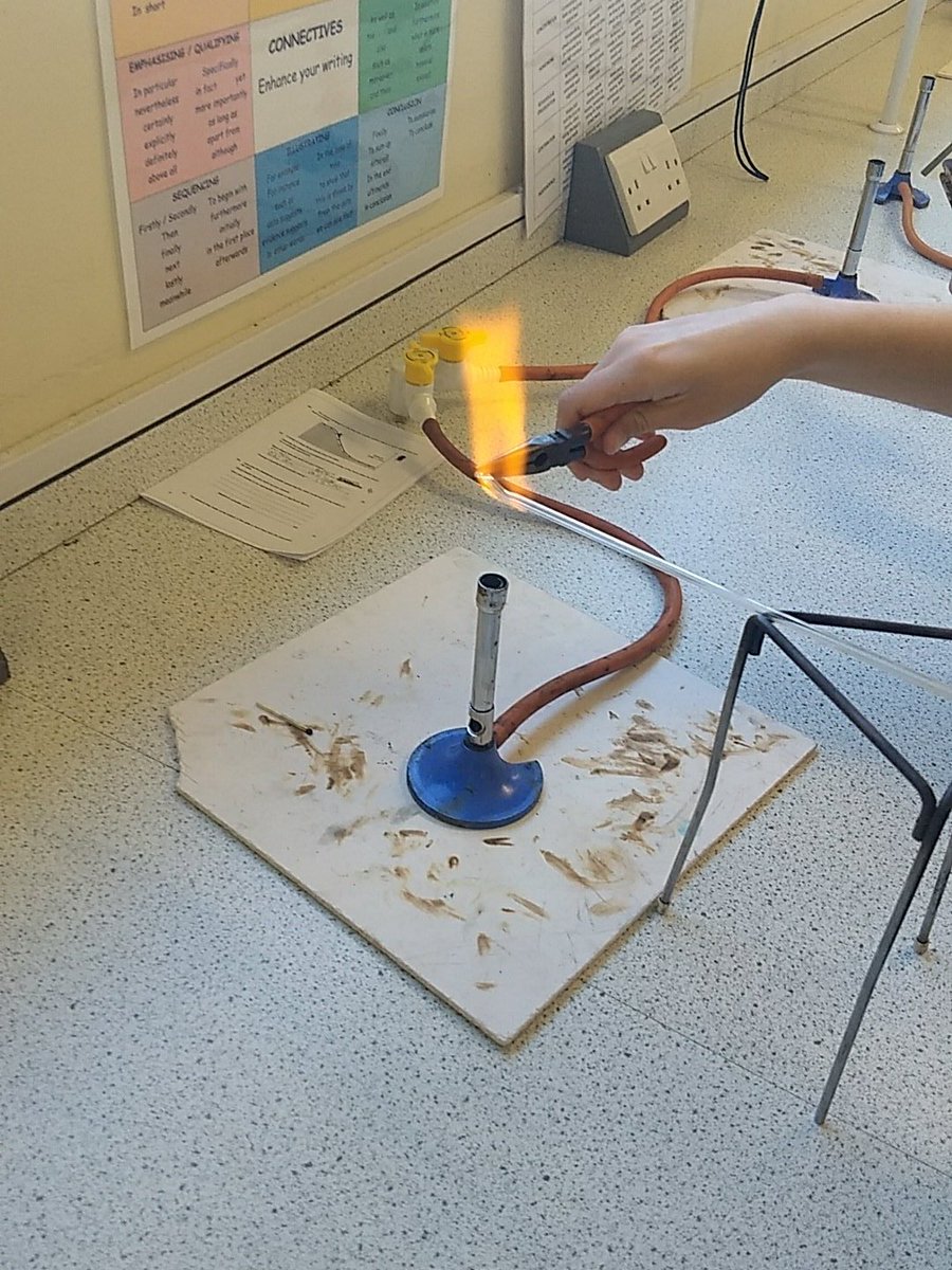 ScienceNCS's tweet photo. Y12 try their hand at glass blowing... Reenacting the great experiments of the 16th century! https://t.co/5EbynrjV4H