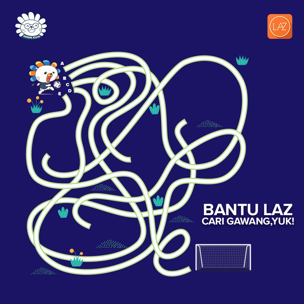 LazadaID's tweet photo. Sebentar lagi Piala Dunia mulai nih! Nah...pas banget si LAZ lagi main bola tapi bingung gawangnya dimana ya? Bantuin LAZ yuk! Ada hadiah voucher utk 1 org Lazadian nih!

#SeninKuis https://t.co/vm5qRbevZv