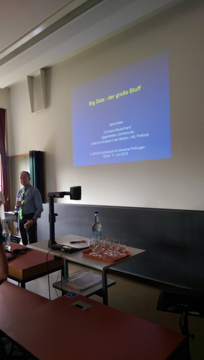 DachSymposium's tweet photo. #BigData - the big bluff? Gerd Antes continuing speaking about the first topic from @chr_lovis @DachSymposium @cochranecollab https://t.co/oguUutKms9
