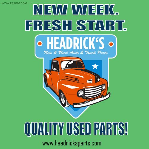 HeadricksGarage's tweet photo. Kickoff your week with quality used parts! Call Headrick’s today! 865.984.9109
https://t.co/uqfToqkIfm
.
.
.
#usedparts #autoparts #mechanic #bodyshop #repairshop #carrepairs #maryvillesalvageyard #blountcountysalvageyard #salvageyard #diy https://t.co/eoMLTOWEFh