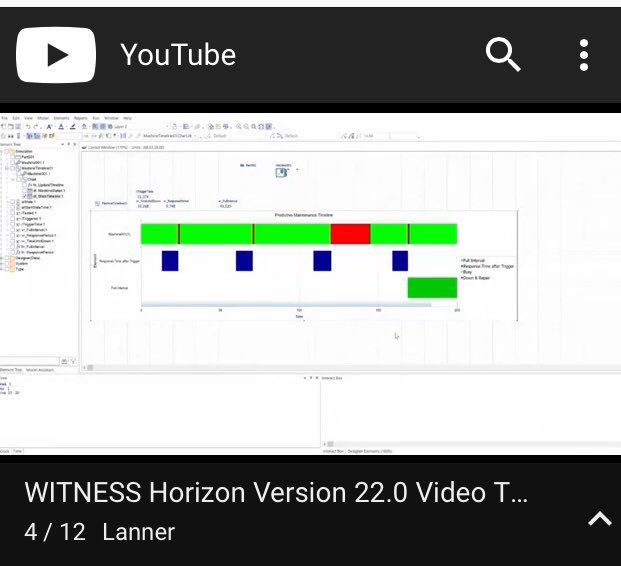 Lanner's tweet photo. We officially launch WITNESS Horizon 22.0 at our conference next week! Watch the tutorial here https://t.co/83O91QX2Rz #PredictiveSimulation https://t.co/RY2wJsfay1