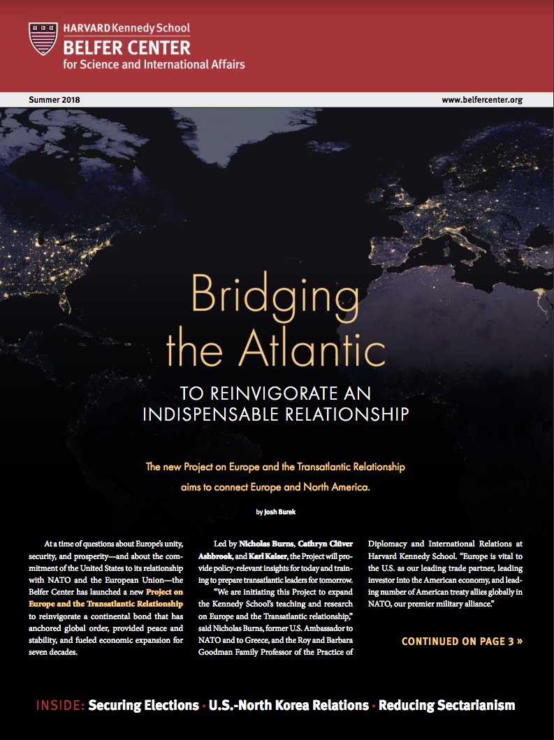 Belfer Center On Twitter The Summer 2018 Issue Of The Belfer