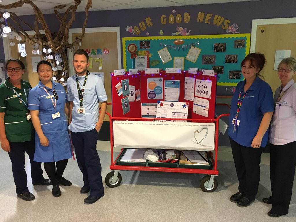 RMCHosp's tweet photo. #OperationTLC arrives on @ward77RMCH. Night time starts at 8pm. #lightsout. @MFTnhs @MFTgreen #ourfamilycaringforyours #smallactions #bigchanges https://t.co/B99XhMQO0N