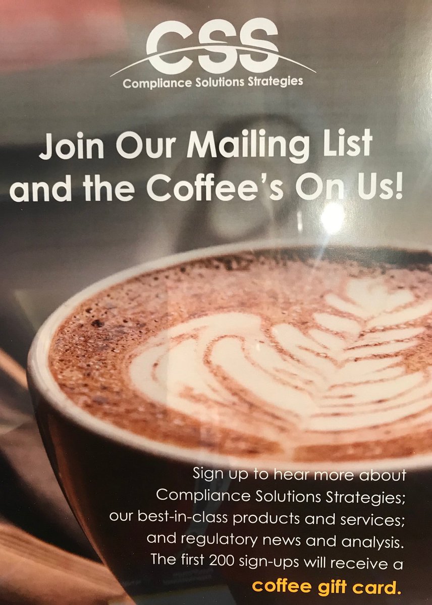 CSSregtech's tweet photo. Opt into our mailing list at #FundForum and get a coffee on us! https://t.co/MCh199vlgS