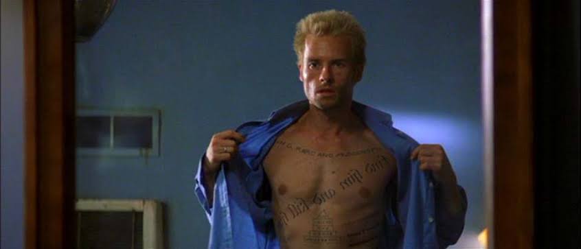 Memento (2000)- a guy suffering mental loss is hunting down the man who raped and murdered his wife using polaroids and tattoos- might be confusing for some since the story is told backwards