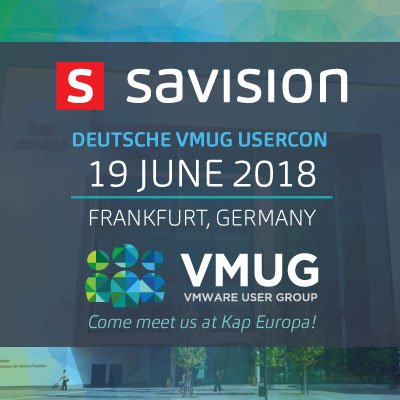 Savision's tweet image. Reduce downtime around all the teams reliant on your #VMware data instantly. Curious how? Join our keynote at #DEVMUG UserCon in Frankfurt! @MyVMUG goo.gl/M7hKaT