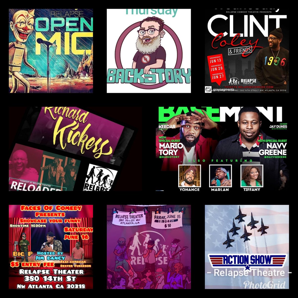 relapsecomedy's tweet image. Check out the comedy lineup this week at #RelapseTheatre home of #improv #standupcomedy #ATLComedy #comedy #Sketchshows #openmic. Click the link in the bio to get your tix today!