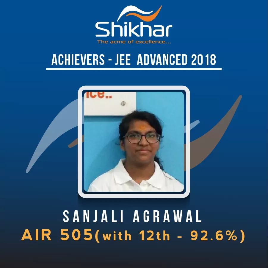 shikharclasses's tweet photo. #JEEAdvanced2018
Happy to announce girls jee advance topper from #MP
Sanjali agrawal #AIR 505
#shikharclasses https://t.co/8ZWIpvPBAA