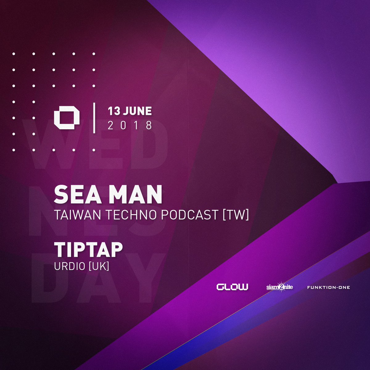 hellourdio's tweet image. Seaman DC &amp;amp; TipTap return to GLOW this Wednesday for another midweek Tech-House / Techno matchup. #bangkok #bkk #clubbing