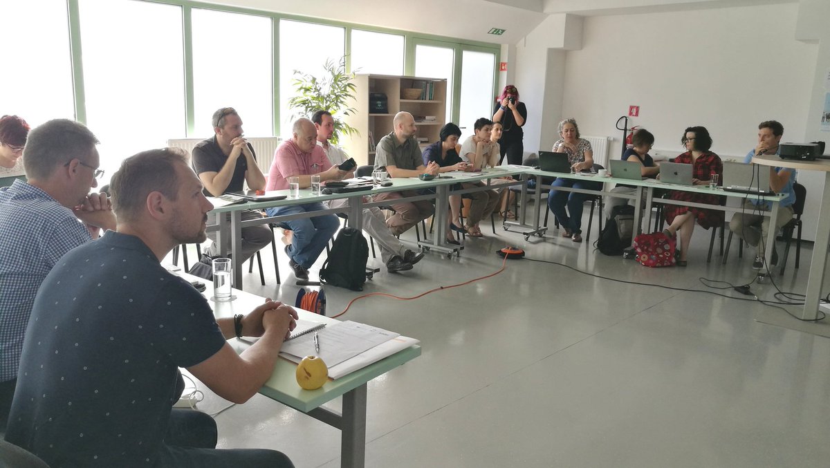 DoroFischer's tweet photo. Kicking off the transnational meeting of the #incomeproject in #novomesto to exchange on the different #coworking experiences this spring https://t.co/GEHdu2kksp