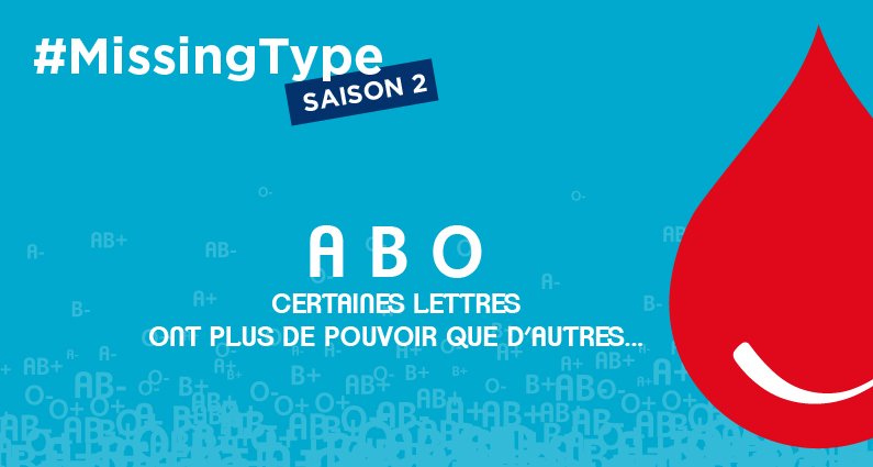 Please RT -  #MissingType : l’<a href="/EFS_Officiel/">EFS</a> invite marques, institutions, #entreprises &amp; particuliers à retirer de leur logo/Nom les lettres A, B, O. L’objectif ? Attirer l’attention et rappeler l’importance de donner son sang régulièrement ! ;-)