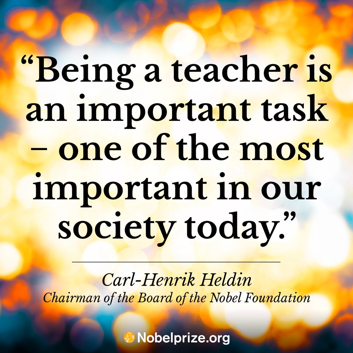 NobelPrize's tweet photo. How has your teacher inspired you? #NobelPrize https://t.co/e4rCWY86Fe