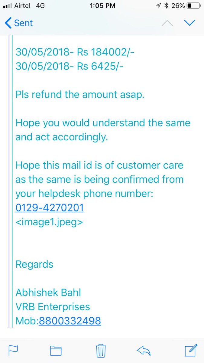 CaptNagi's tweet photo. @anandmahindra 
Very sorry to get in touch with you sir but i am unable to get refund of the booking amountgiven by me to united automobiles mathura road.
Moreover when asked about customer care mail id they have given me the sales id.
Hope i would get some solution from your sid https://t.co/AGdgBSW6aa
