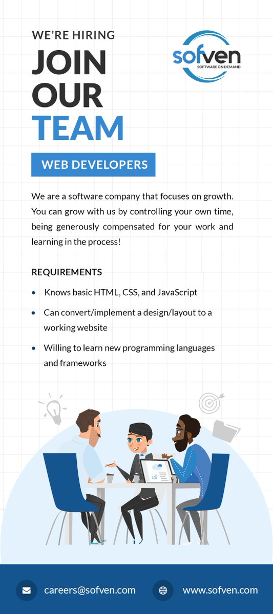 apcrams's tweet image. Sofven, a startup software company, is looking for APC graduates who can join their team as a Web Developers. See -poster for details. Get to know the company -- click here: sofven.com 
#Softven x #APCat27 #softwareondemand