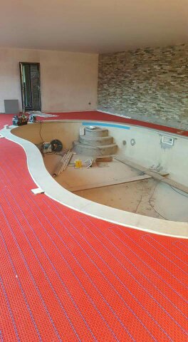 Warmup_Plc's tweet photo. Check out this fantastic indoor swimming-pool surround installation featuring poolside flooring heated by our #DCMPRO system. 
Great work @tonysmith365 
#underfloorheating #swimmingpool #summerscoming https://t.co/SqiW5As64t