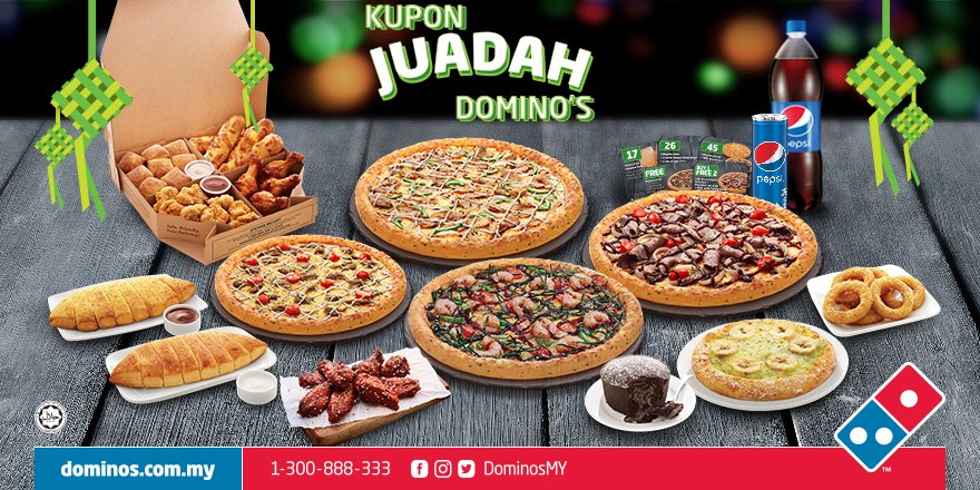 DominosMY's tweet image. Musim raya ni ramai yang sibuk sampai tak sempat nak masak! Jangan risau… Kalau anda nak berjimat, guna je Kupon Juadah Domino’s! Jangan lupa kongsi bersama keluarga dan rakan-rakan sekali. 🎉

Ini adalah thread #KuponDominos
