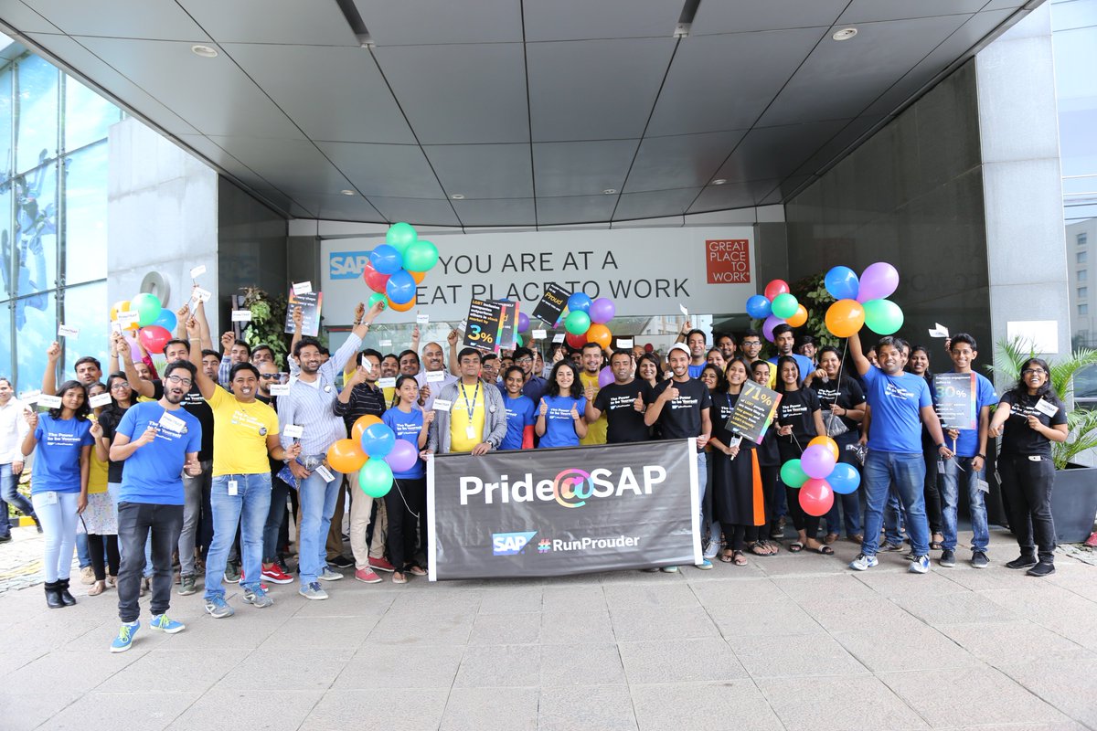 snehaarora2306's tweet photo. We are at our best when we are our authentic selves. Celebrating #pride @saplabsindia #RunProuder #TheBestRun #LifeatSAP Pride @mayank_b @shraddhanjali_r https://t.co/idoXrJNdx3