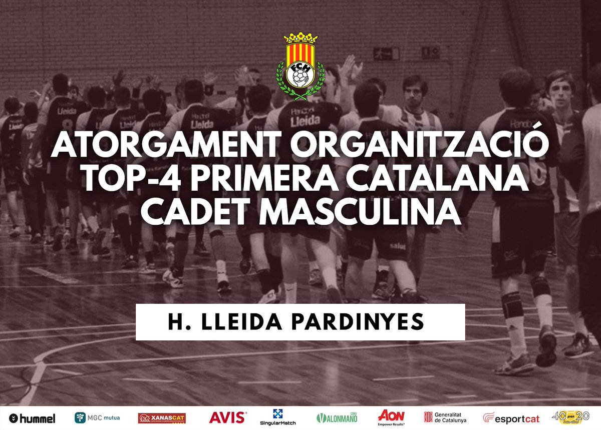 FedCatHandbol's tweet photo. 📣 La @FedCatHandbol fa públic que el #Top4CAT de 1a Catalana Infantil Masculí i Cadet Masculí es disputaran a les ciutat de Sabadell
(@CASbdHandbol) i Lleida (@CHPardinyes) respectivament 📍, durant el cap de setmana del 16 i 17 de juny ❗
👉 IM - Sabadell
👉 CM - Lleida https://t.co/dcjGp0N268