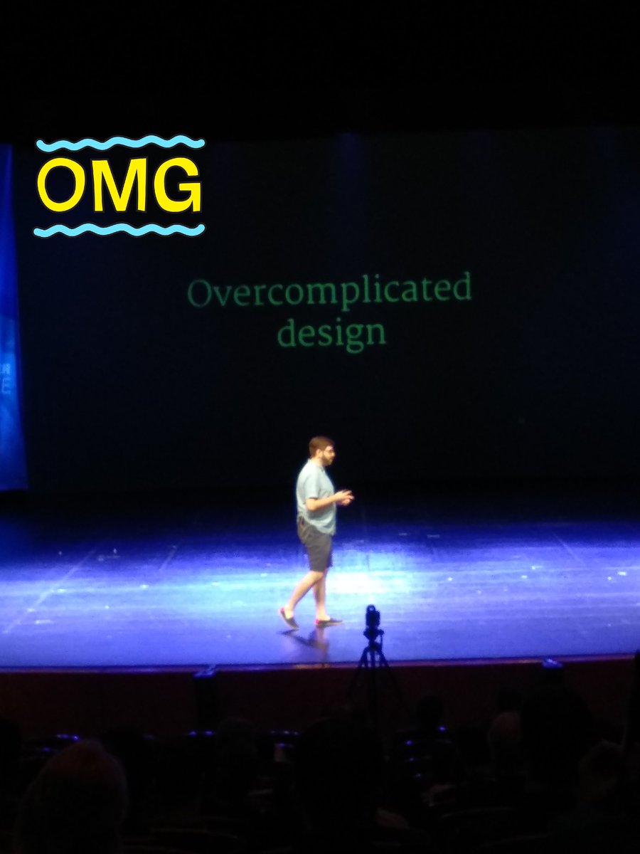 mpetyx's tweet photo. @eldudi speaks to my heart by touching the overcomplicated #API design topic.. @dimkoutson ring any bells? #DEVitConf https://t.co/xhE9HcmMwa