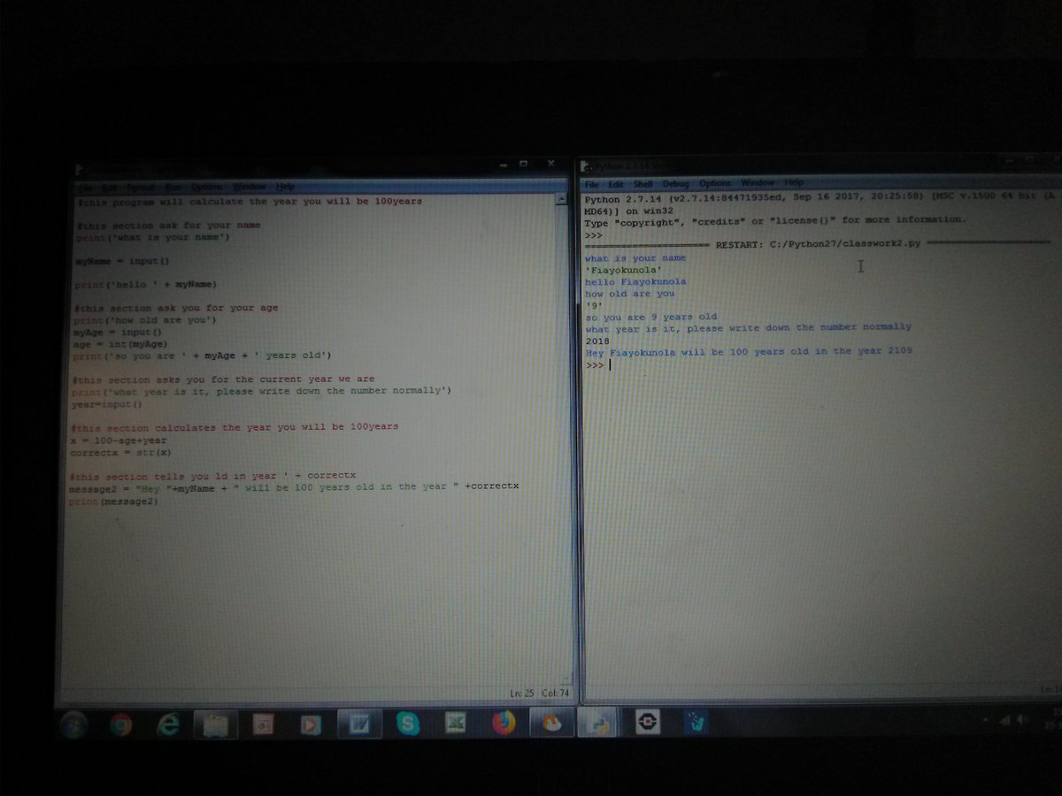 CodeRookies's tweet image. Meet Fiayokunola, 9yrs old, wrote his first #Python #Program inspired by @practice_python series of questions @aishaxbello @codeorg @adafruit @Raspberry_Pi @ichux @CodeClub @arduino @hadip @venikunche #Lagos #Nigeria @wonexo