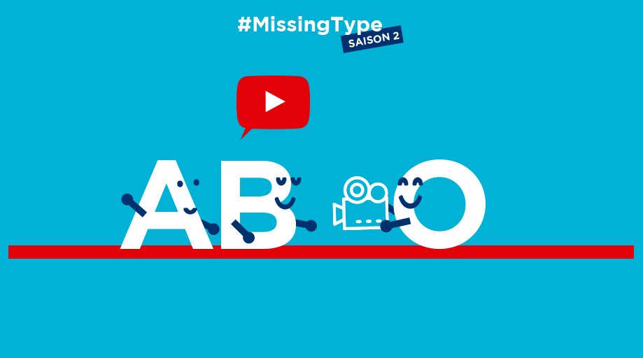 #MissingType saison 2, c'est parti ! Enlevons tous les lettres A, B et O de nos profils et de nos bios ! Utilisons le hashtag dans nos tweets ! L'année dernière les YouTubeurs s'étaient mobilisés ! Qui le fera cette année ? :)