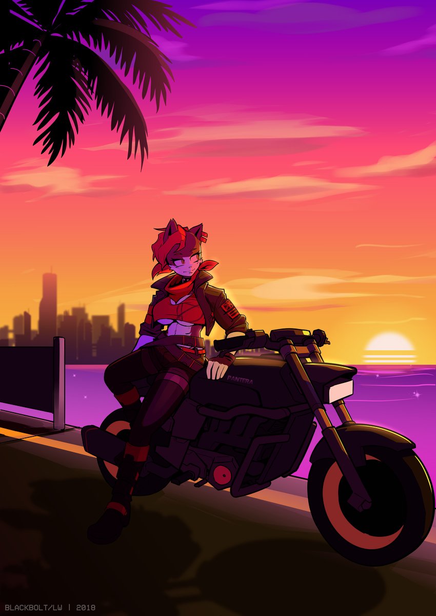 BlackboltLW's tweet photo. Anarchy and the Sunset #オリジナル #catbytes #ケモノ #furry #cyberpunk #original https://t.co/I9q2vzGLkn https://t.co/kpZ45GW9RE