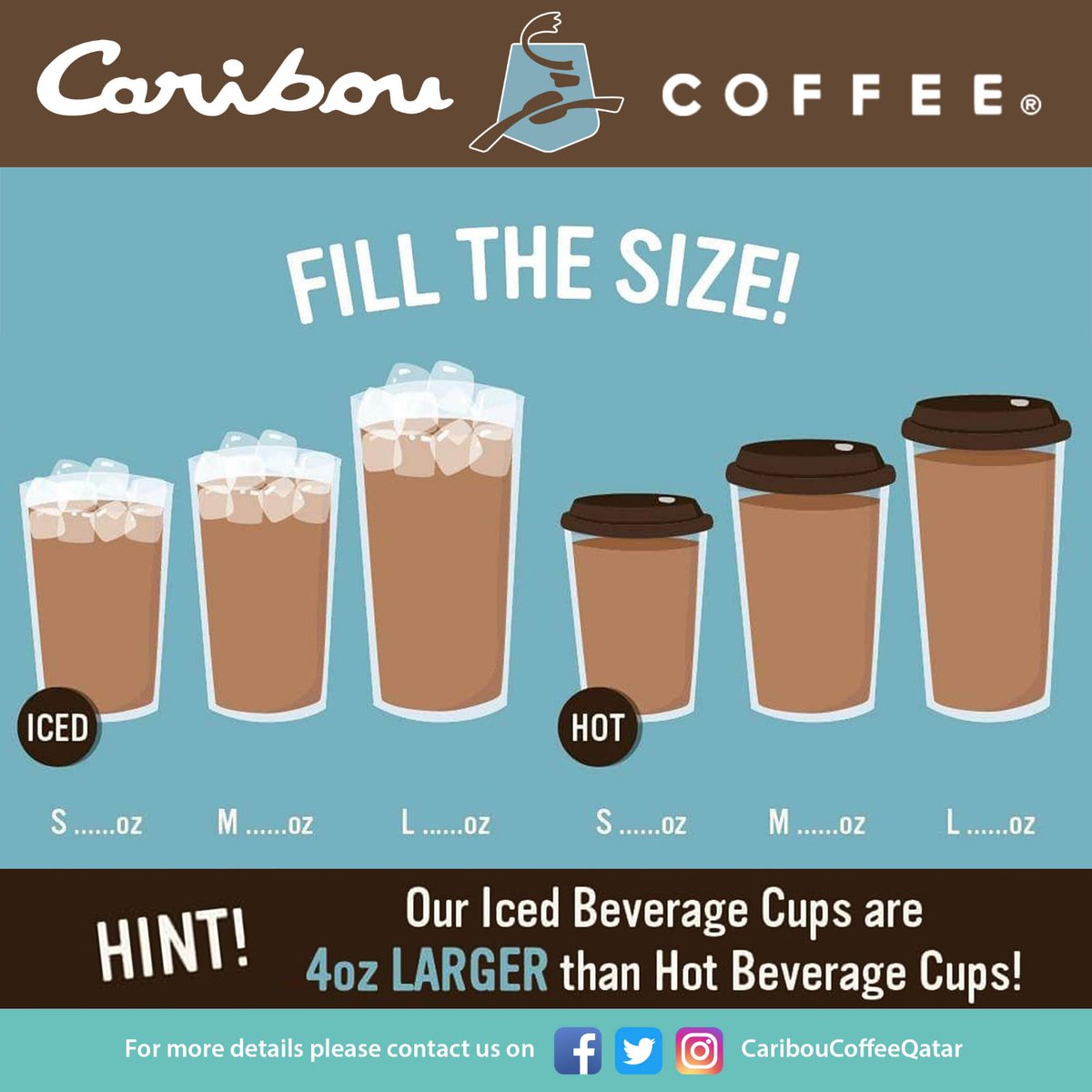 Fill the size !! #cariboucoffeeqatar #coffee #ht #multigrain #qps  #qutaifiya #ups #medinacentrale #portoarabia #citycenter #alsadd #aljazeera  #abuhamour #zeroone #alrayyan #sportsclub #dohamums #qatarliving #doha  #qatar #expatsqatar #dohafoodies ...