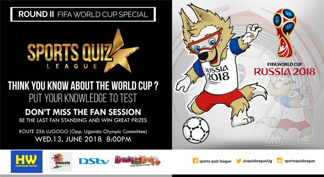 SQuizLeagueUG's tweet photo. #SQL18 #Rd2 #WorldCupSpecial
#ThinkYouKnowAboutTheWC
WHAT KIND OF MOVEMENT SHALL WE SEE IN THE STANDINGS?
@AzizVirgins |Balongo | @betway_ug Agosto | Catennacio| @UGExpendables | Kikoni | Macheda | Nalufenya | @97fmRadiocity |@sports_dialogue | @The256EAGLES | @touchlineAfrica https://t.co/h1lHkUaLPH