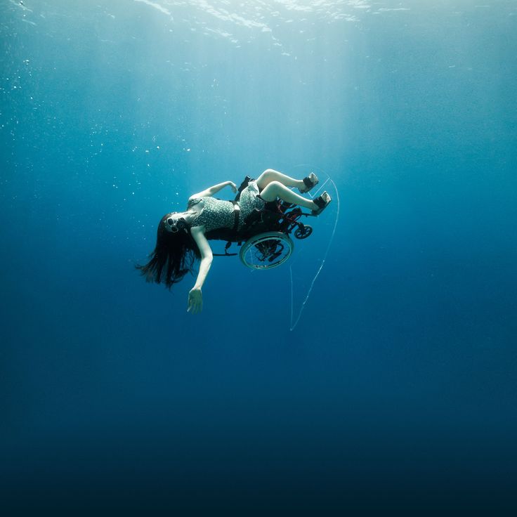 Artist Sue Austin, British artist who created a series of underwater performances in her specially adapted wheelchair #womensart