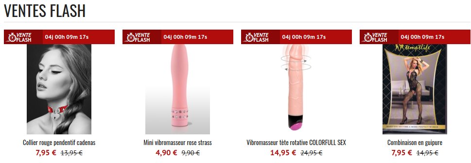 planetesexy's tweet image. VENTES FLASH: découvrez les promos et les ventes flash
C'est sur planetesexy.fr
Livraison : 24/48H