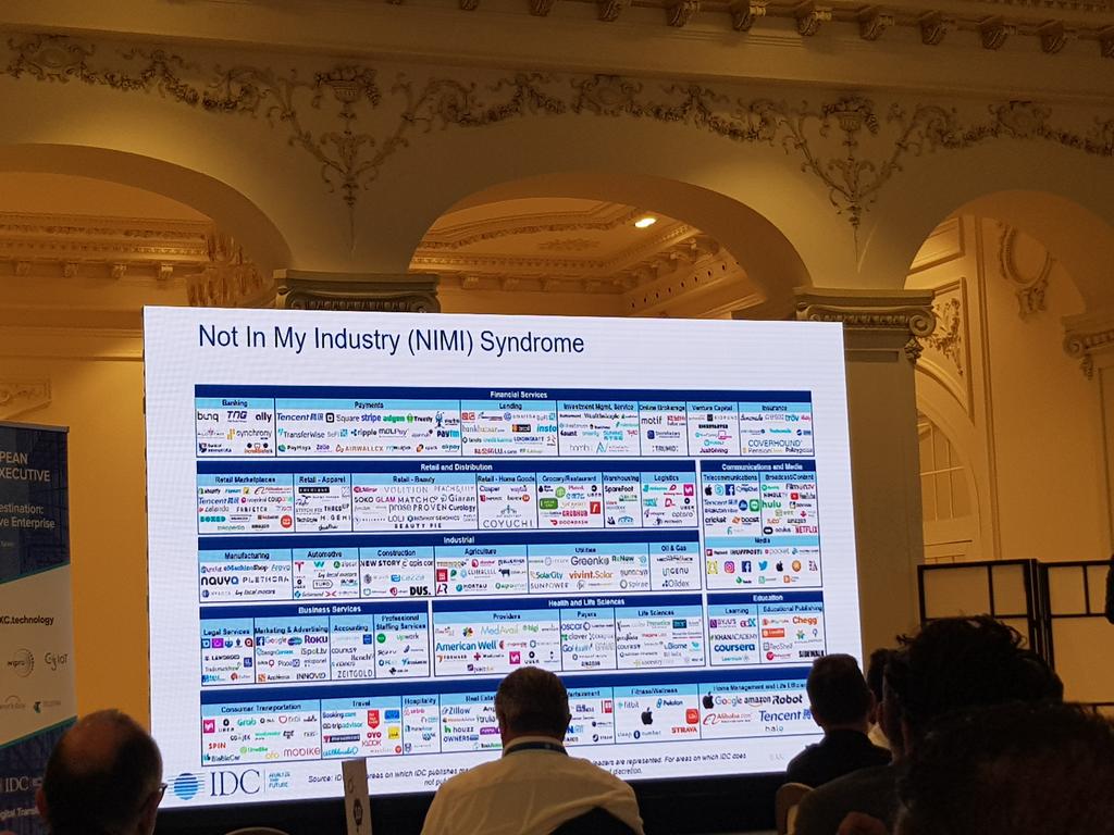 If your leadership team is not committed to #DX, you can show them at one glance that EVERY industry is being disrupted #IDCDES18