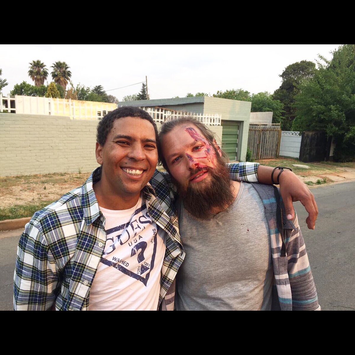 LoftHouseMovie's tweet photo. ‘You know. There's nothing like a brother's love, hey? When you look at those two. That's when you know blood speaks.‘ 🌿 Boet played by Eugene Jensen &amp; Gielie played by Jonothan Tifflin, two brothers in faith portrayed a beautiful brotherhood. #thelofthousemovie MU by @FollicleH https://t.co/dZSV1GiBCu
