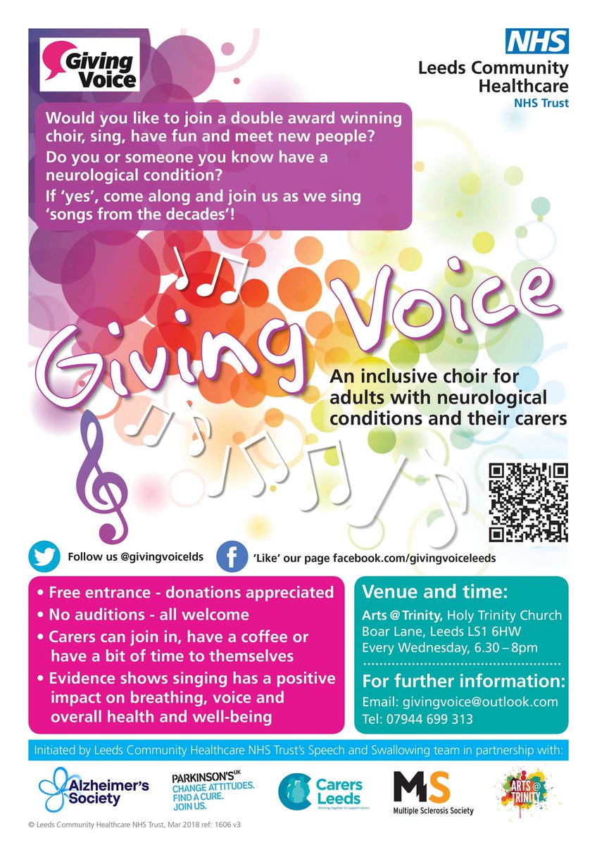 #MondayMotivation join us on Wednesday for singing for adults with neurological conditions and their carers. It's our last EVER rehearsal <a href="/artsattrinity/">Arts@Trinity</a> before we move to <a href="/MillHillChapel/">Mill Hill Chapel</a>