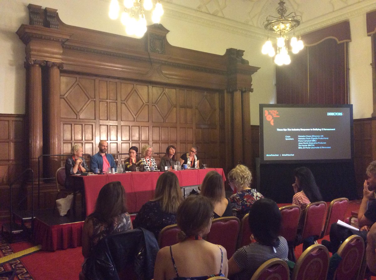 “One real positive that I feel has come out of all this is a real sense of sisterhood throughout the industry” The Times Up: The Industry Response to Bullying &amp; Harassment is happening now at The Town Hall #sheffdocfest