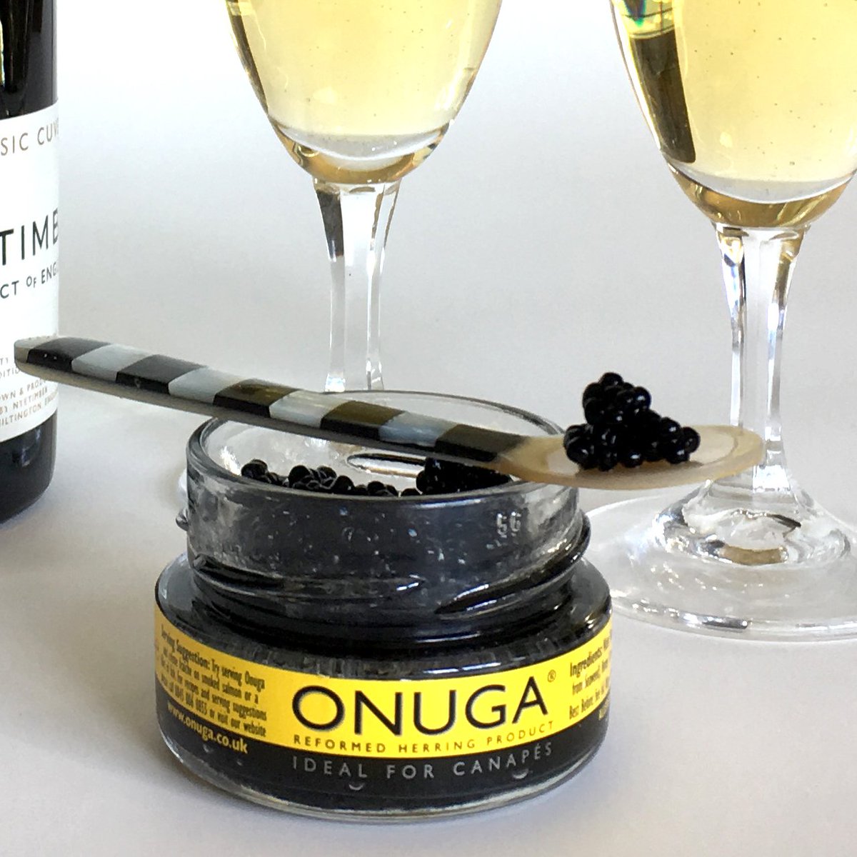 Onuga4's tweet photo. Treat yourself to some Onuga this summer.  Made from herring, it's a delicious alternative to caviar &amp; perfect for the party season! Available from Sainsbury's at £4 for 50g #canapes #caviar #sainsbury #partyfood #easyentertaining #herring #nibbles #blini #glutenfree #instafood https://t.co/54YlFSLRIr